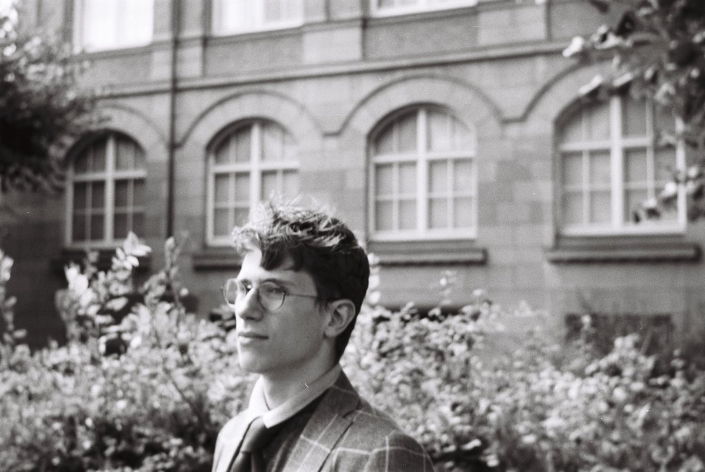 Photograph of museum visitor